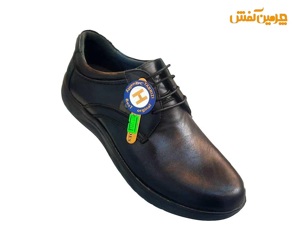 کفش چرم مردانه کلارک بندی زیره پی وی سی کد 23303