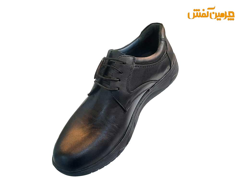 کفش چرم مردانه کلارک بندی زیره پی وی سی کد 23303